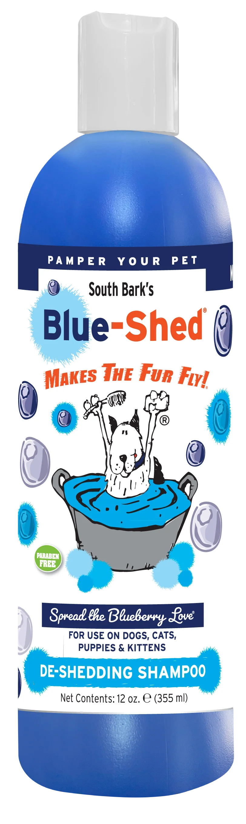 Showseason Blue-Shed Brightening De-Shed Shampoo by South Bark