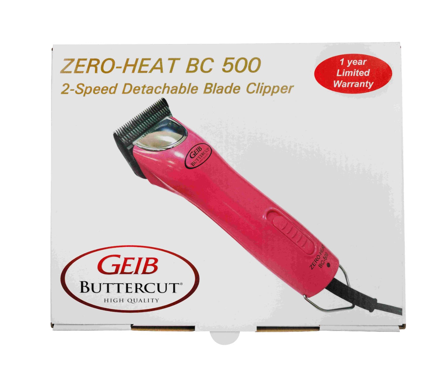 BC-500 Pink Two Speed Corded A5-Model Clipper