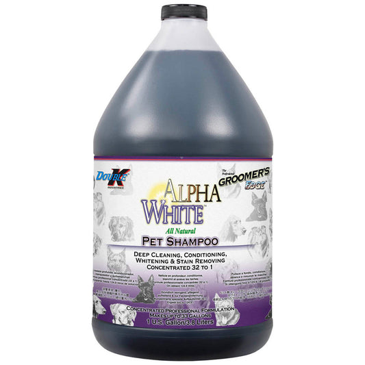 Double K Groomers Edge Alpha White Shampoo Gallon 32:1