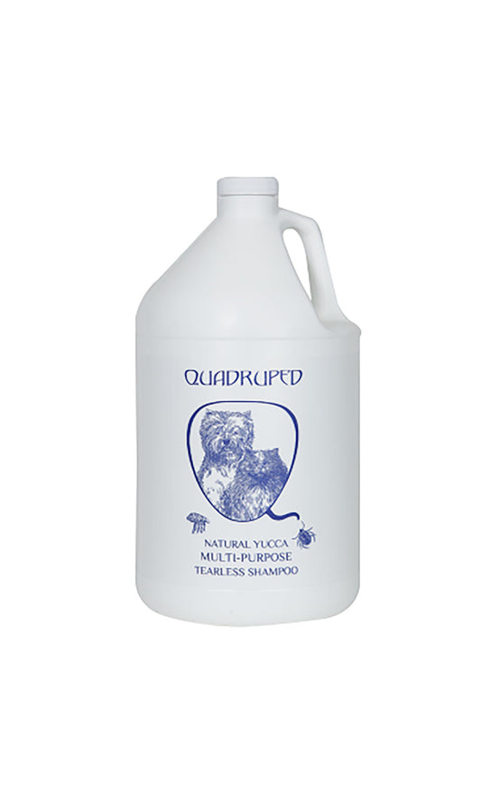 Quadruped Yucca Multi Purpose Tearless Medicated Flea & Tick Shampoo with Whiteners